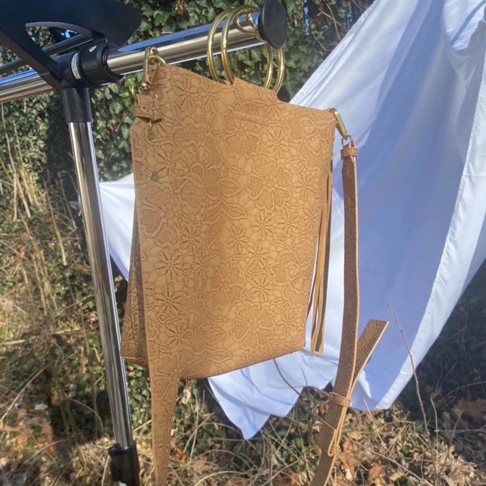 Anthropologie Real Suede Crossbody Bag